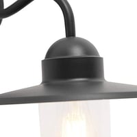 Qazqa Country House Vintage Kültéri Fali Lámpa Antracit IP44 LED E27 5