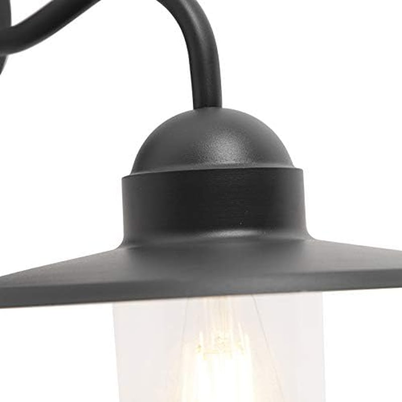 Qazqa Country House Vintage Kültéri Fali Lámpa Antracit IP44 LED E27