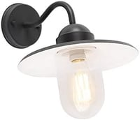 Qazqa Country House Vintage Kültéri Fali Lámpa Antracit IP44 LED E27 1