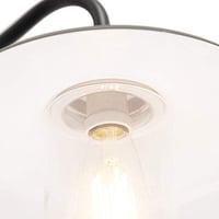 Qazqa Country House Vintage Kültéri Fali Lámpa Antracit IP44 LED E27 8