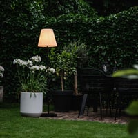 Qazqa Virginia kültéri állólámpa fekete 35cm IP65 LED E27 2
