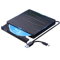 Unitate Blu-Ray externă QDSYLQ 50G, Type-C și USB 3.0, HD 1080P, compatibilă cu Laptop, PC și Mac, suport pentru Windows 11/10/8/7/XP/Linux/MacOS 1