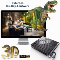 Unitate Blu-Ray externă QDSYLQ 50G, Type-C și USB 3.0, HD 1080P, compatibilă cu Laptop, PC și Mac, suport pentru Windows 11/10/8/7/XP/Linux/MacOS 4
