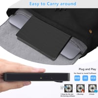 QDSYLQ Externá DVD mechanika USB 3.0 a Type-C, tenká prenosná CD DVD +/-RW napaľovačka a čítačka pre notebook, PC, MacBook a systémy Windows 11/10/8/7/XP/Linux/MacOS 6