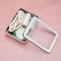 Qeapug 4 db Ezüst Fém Tároló Doboz Átlátszó Tetővel - Téglalap Alakú Rendszerező Dobozok Ékszerekhez, Édességekhez, Apróságokhoz (12,5 x 9 x 5