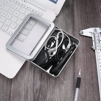 Qeapug 4 db Ezüst Fém Tároló Doboz Átlátszó Tetővel - Téglalap Alakú Rendszerező Dobozok Ékszerekhez, Édességekhez, Apróságokhoz (12,5 x 9 x 4