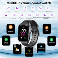 Qecnato okosóra 1,95" HD ívelt kijelzővel, Bluetooth hívással, IP68 - uniszex, Android/iOS 7