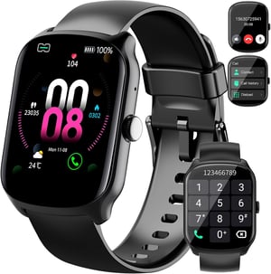 Inteligentné hodinky Qecnato s 1,95" zakriveným HD displejom, Bluetooth hovormi, IP68 – unisex, Android/iOS
