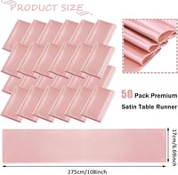 QeeFop 50 db Rozé Arany Szatén Székkötő Esküvői Dekorációhoz - Rose Gold 3