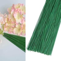 QEEROYO 100 db Virágdrót Zöld 30 cm Floriszt Szár Kézműves Csokor Készítéshez 7