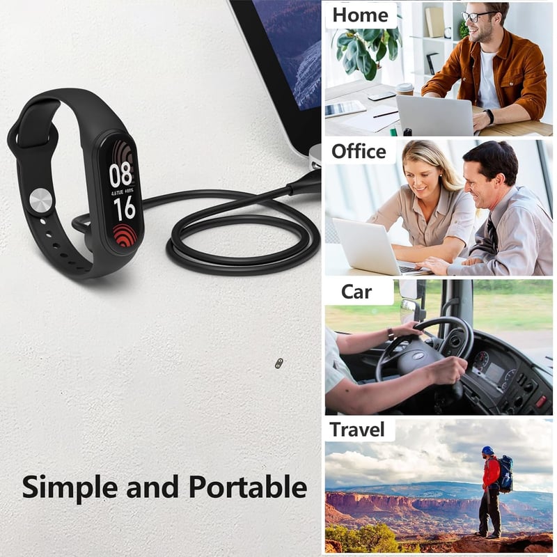 QEINZOY Xiaomi Mi Band 5/6/7 és Amazfit Band 5 USB töltőkábel 100cm