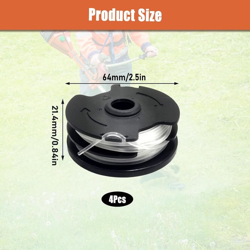 QENETY 1,6mm Fűkasza Damil Tekercs Parkside PRTA 20-Li B2 PRT 550 Kompatibilis 10db
