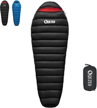 QEZER 650-es lúddaun téli hálózsák -30°C-ig, kempingezéshez és hegymászáshoz 1