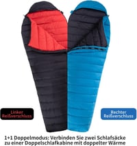 QEZER 650-es lúddaun téli hálózsák -30°C-ig, kempingezéshez és hegymászáshoz 5