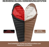 QEZER 650-es lúddaun téli hálózsák -30°C-ig, kempingezéshez és hegymászáshoz 4