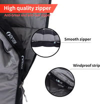 Sac de dormit de iarnă cu puf QEZER, formă dreptunghiulară, 4 anotimpuri, ușor, 1180 g - 1860 g, pentru adulți și copii, ideal pentru camping și drumeții 5