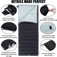QEZER Ultralight Pehelydzseki Hálózsák Kompakt Camping Trekking 3-4 Évszak 5