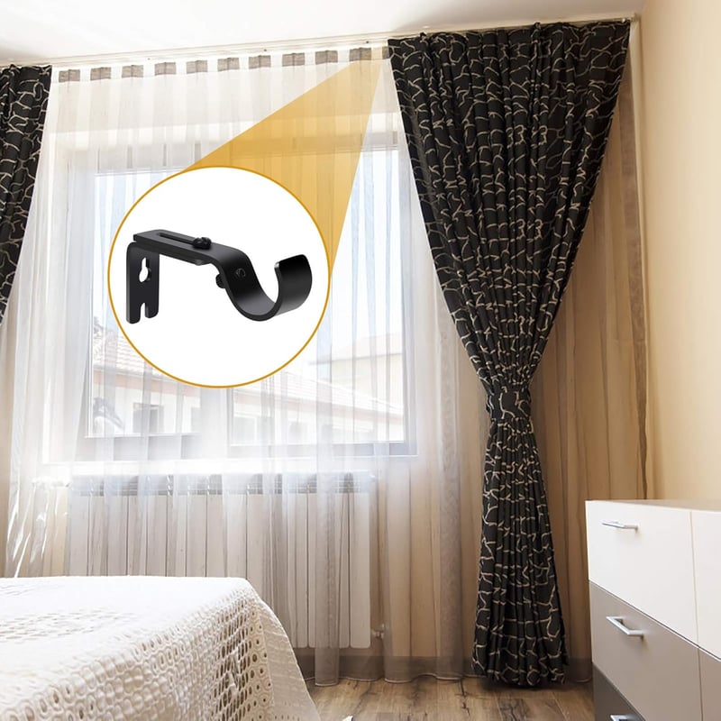 QH-Shop állítható függönykarnis tartó 3db fém falitartó csavarral