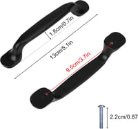 QH-Shop Fém Húzófogantyú 10db Konyhai Szekrény Fiók Ajtó 96mm Fekete 4