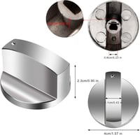 QH-Shop Forgó Gázfőzőlap Gomb 6mm Fém Univerzális 6 Darab 2