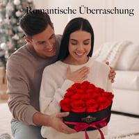 QHHENTOO 17 Trandafir Etern Cadou pentru Femei, Trandafir Roșu Conservat în Cutie în Formă de Inimă, pentru Zi de Naștere, Ziua Îndrăgostiților, Ziua Mamei, Crăciun, Aniversare 2