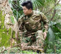 QHIU Taktikai Egyenruha Szett Férfiaknak - Kabát Nadrág Övvel és Kalappal Katonai Terepszínű BDU Airsoft Paintball Túrázás 4