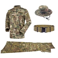 QHIU Taktická Uniforma Set Pánska - Bunda Nohavice s Opaskom a Klobúkom Vojenská BDU Maskáčová Airsoft Paintball Outdoorové Športy 6