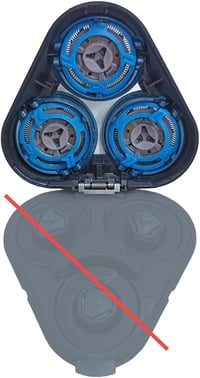QHYSS Kerek Borotvafej Philips 5000 és 6000 Sorozathoz - Kompatibilis Cserefej Körkéses Borotvákhoz, Nem Kompatibilis Ötszögű Modellekkel 2