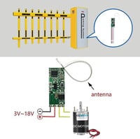 QIACHIP 433 MHz RF Relé Távirányító 12V DC Motor Modul Vevő Adó Egységgel Elektromos Függönyökhöz Zárakhoz 6