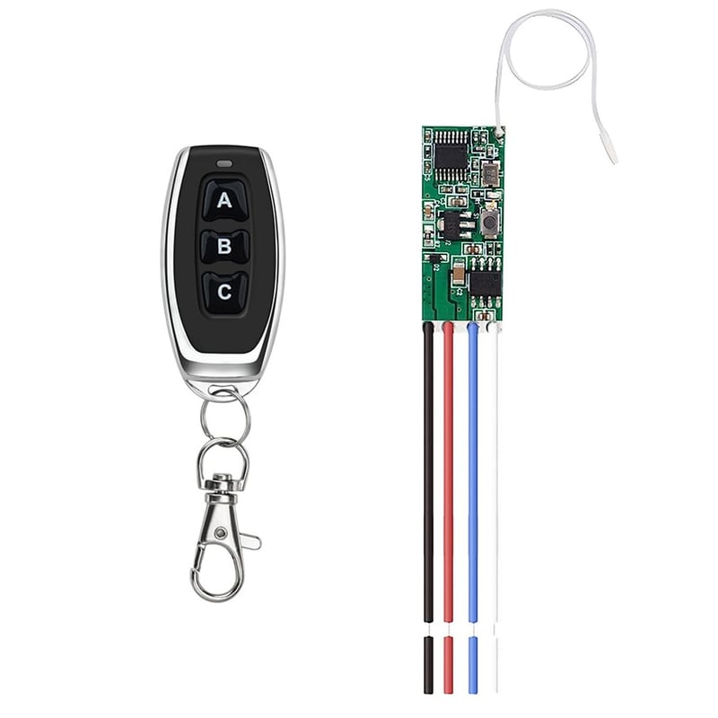 QIACHIP 433 MHz RF Relé Diaľkové ovládanie 12V DC Motor Modul Prijímač Vysielač s Jednotkou pre Elektrické Závesy Zámky