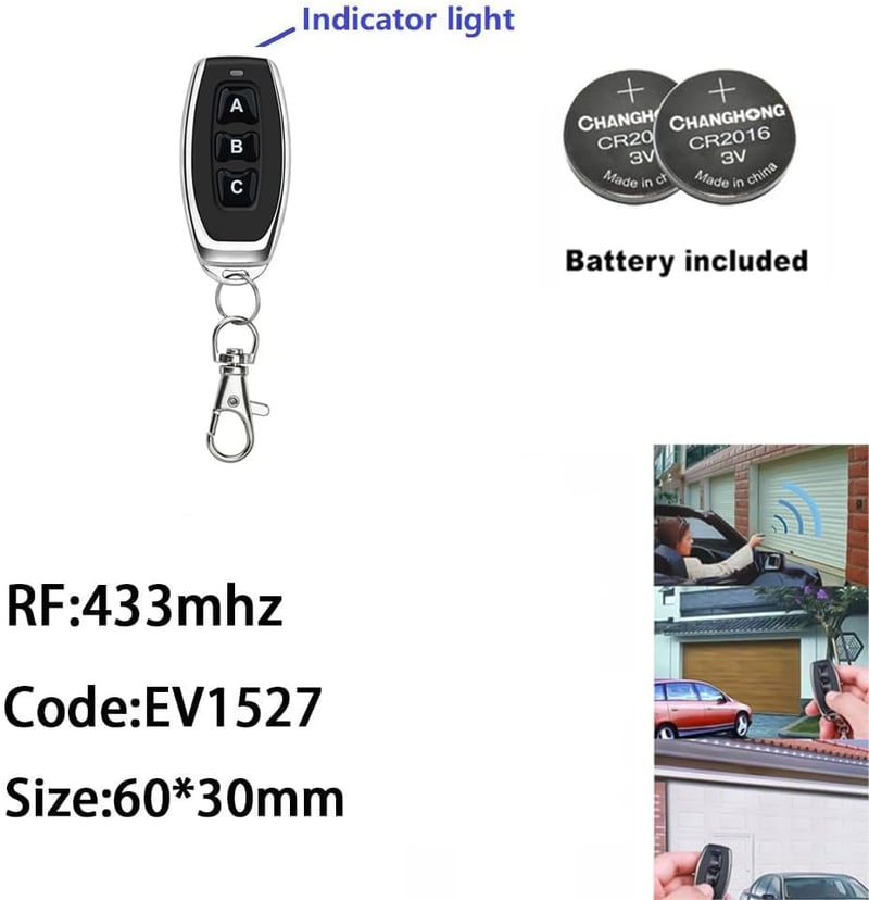 QIACHIP 433 MHz RF Relé Távirányító 12V DC Motor Modul Vevő Adó Egységgel Elektromos Függönyökhöz Zárakhoz