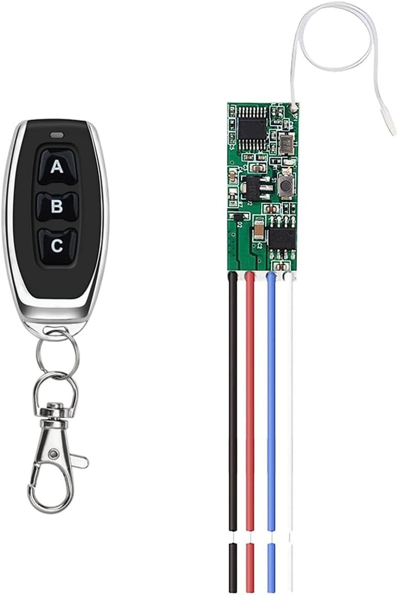 QIACHIP 433 MHz RF Relé Távirányító 12V DC Motor Modul Vevő Adó Egységgel Elektromos Függönyökhöz Zárakhoz