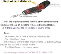 QIACHIP Garázskapu Távirányító 433 MHz Klónozó Másoló Kulcstartó Adó Duplikátor Vezeték Nélküli Kapunyitó Remote 3