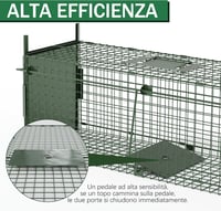 QianRuiDa 80cm Élőcsapda Kétajtós Állat Csapda Menyét Rókavadászat Egér Csapda 7