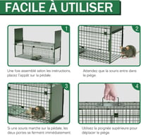 QianRuiDa 80cm Élőcsapda Kétajtós Állat Csapda Menyét Rókavadászat Egér Csapda 6