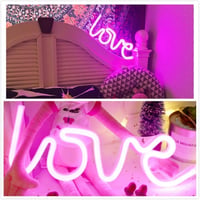 QiaoFei Love Neon Decor de Perete LED Roz - Nuntă, Zi de Naștere, Petrecere 4