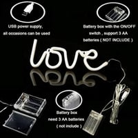 QiaoFei Love Neon Decor de Perete LED Roz - Nuntă, Zi de Naștere, Petrecere 7