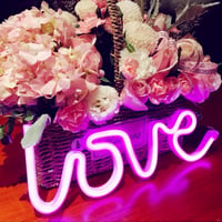 QiaoFei Love Neon Decor de Perete LED Roz - Nuntă, Zi de Naștere, Petrecere 2