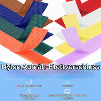 Qichan Suchý zips na šitie, 14 farieb, 20 mm x 1 m, páska so suchým zipsom (háčik a slučka) na textil a DIY projekty, sada 28 kusov 3