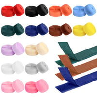 Qichan Suchý zips na šitie, 14 farieb, 20 mm x 1 m, páska so suchým zipsom (háčik a slučka) na textil a DIY projekty, sada 28 kusov 1
