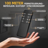 QiCrafe 100mm Intelligens Csatornaventilátor Távirányítóval, Hőmérséklet és Páratartalom Szabályozás 5