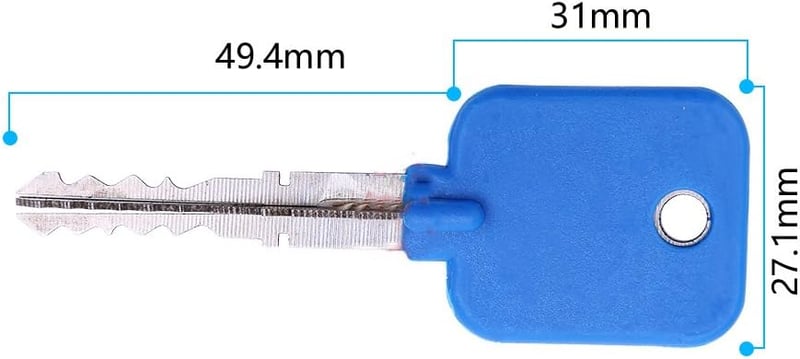 QiDAI 5 részes kereszt zárbetörő kulcs szett rozsdamentes acél lakatos szerszám
