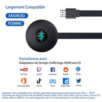 Bezdrôtový HDMI dongle QIDUHUQI 5G, 4K adaptér, zrkadlenie obrazovky Miracast/AirPlay/DLNA pre zariadenia iPhone, Android, Windows, Mac na TV, 6