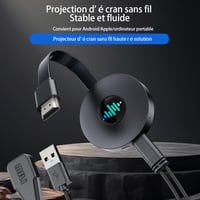 Bezdrôtový HDMI dongle QIDUHUQI 5G, 4K adaptér, zrkadlenie obrazovky Miracast/AirPlay/DLNA pre zariadenia iPhone, Android, Windows, Mac na TV, 5