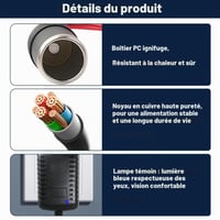 Qilomor 36W sieťový adaptér do autozapaľovača, AC 220V/230V - DC 12V 3A transformátor pre auto ventilátor, vysávač, zvlhčovač a kompresor, čierny 3