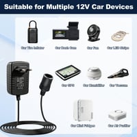 Qilomor 36W sieťový adaptér do autozapaľovača, AC 220V/230V - DC 12V 3A transformátor pre auto ventilátor, vysávač, zvlhčovač a kompresor, čierny 2