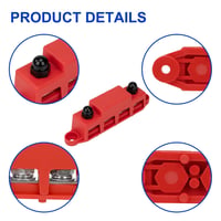 QIMEI-SHOP 250A Busbar 12V-48V DC Elosztóblokk 2db M10 Csatlakozóval 4