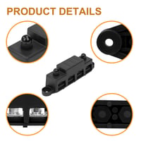 QIMEI-SHOP 250A Busbar 12V-48V DC Elosztóblokk Autó RV Hajó Piros Fekete 2db 4