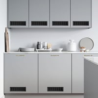 QIMEI-SHOP Alumínium téglalap szellőző rács elszívó rács korrózióvédelemmel fekete 30 x 8 cm szekrényhez hálószobába 3