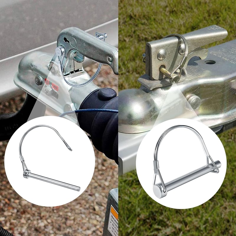 QIMEI-SHOP Biztosító Csap M10x70mm Galvanizált Traktor Pótkocsira 3db